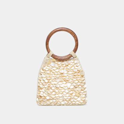 Dolce Vita Allegra Natural Sequin Handbag