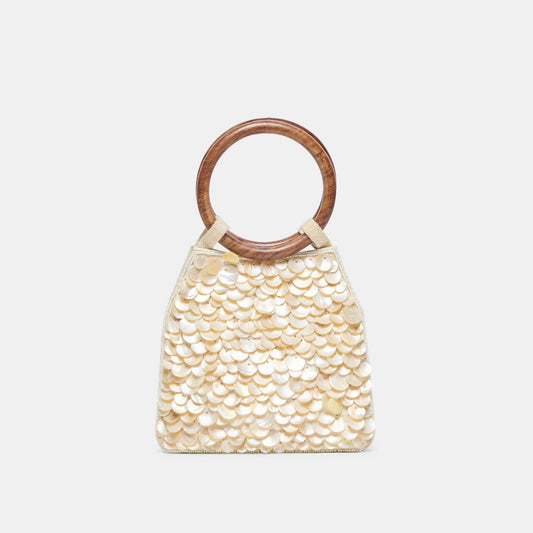 Dolce Vita Allegra Natural Sequin Handbag