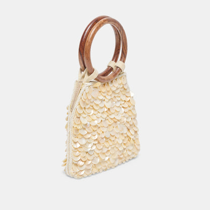 Dolce Vita Allegra Natural Sequin Handbag