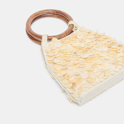 Dolce Vita Allegra Natural Sequin Handbag