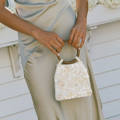 Dolce Vita Allegra Natural Sequin Handbag