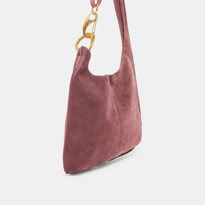 Dolce Vita Johnnie Burgundy Suede Shoulder Bag