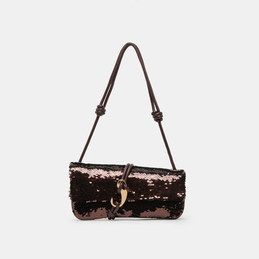 Dolce Vita ALICE SHOULDER BAG BROWN SEQUIN STELLA