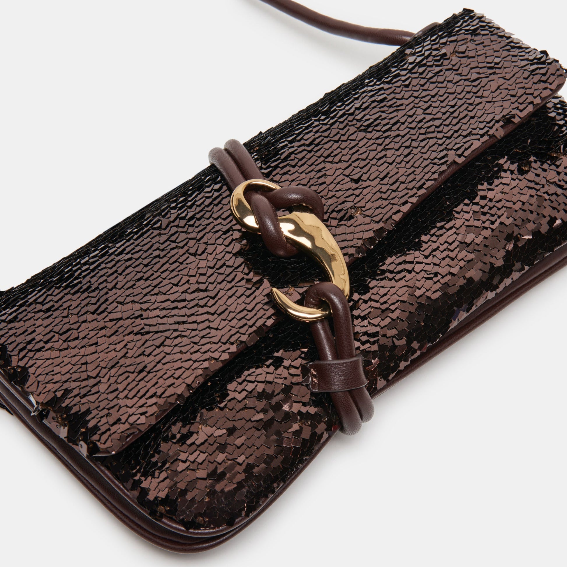 Dolce Vita ALICE SHOULDER BAG BROWN SEQUIN STELLA