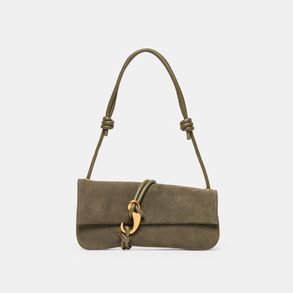 Dolce Vita Alice Olive Suede Shoulder Bag