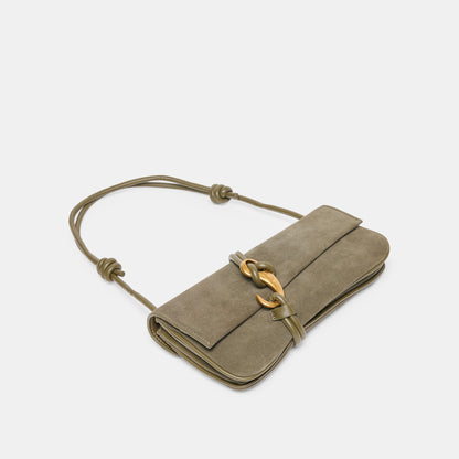 Dolce Vita Alice Olive Suede Shoulder Bag