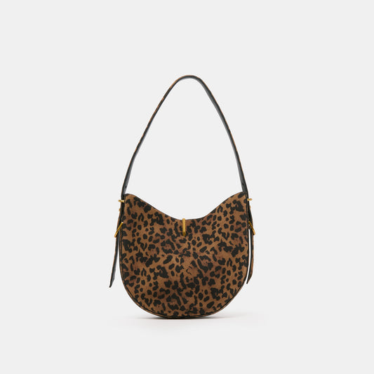 Dolce Vita Bree Leopard Suede Shoulder Bag