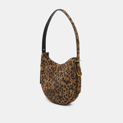 Dolce Vita Bree Leopard Suede Shoulder Bag