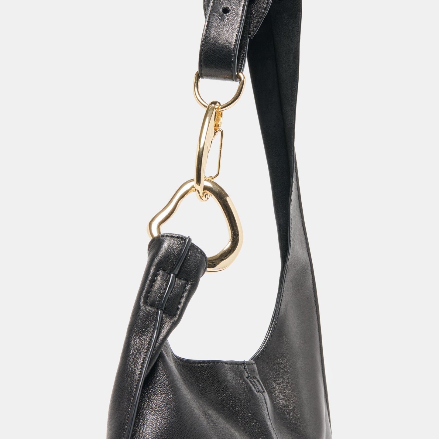 Dolce Vita Johnnie Black Leather Shoulder Bag