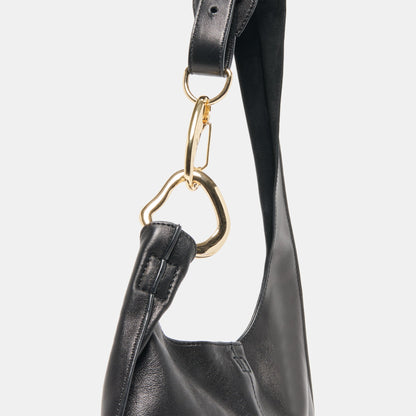Dolce Vita Johnnie Black Leather Shoulder Bag