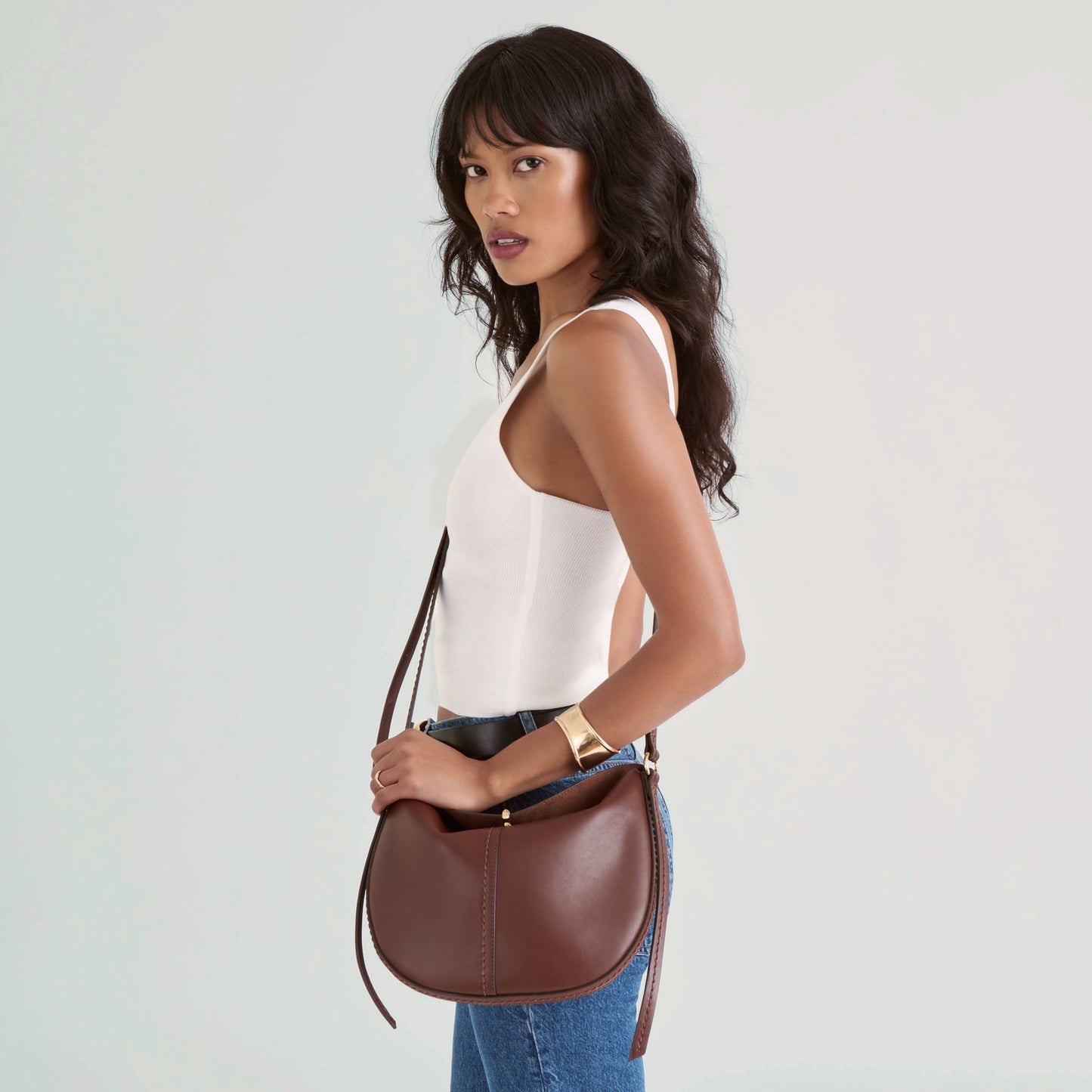 Dolce Vita Burano Brown Leather Crossbody