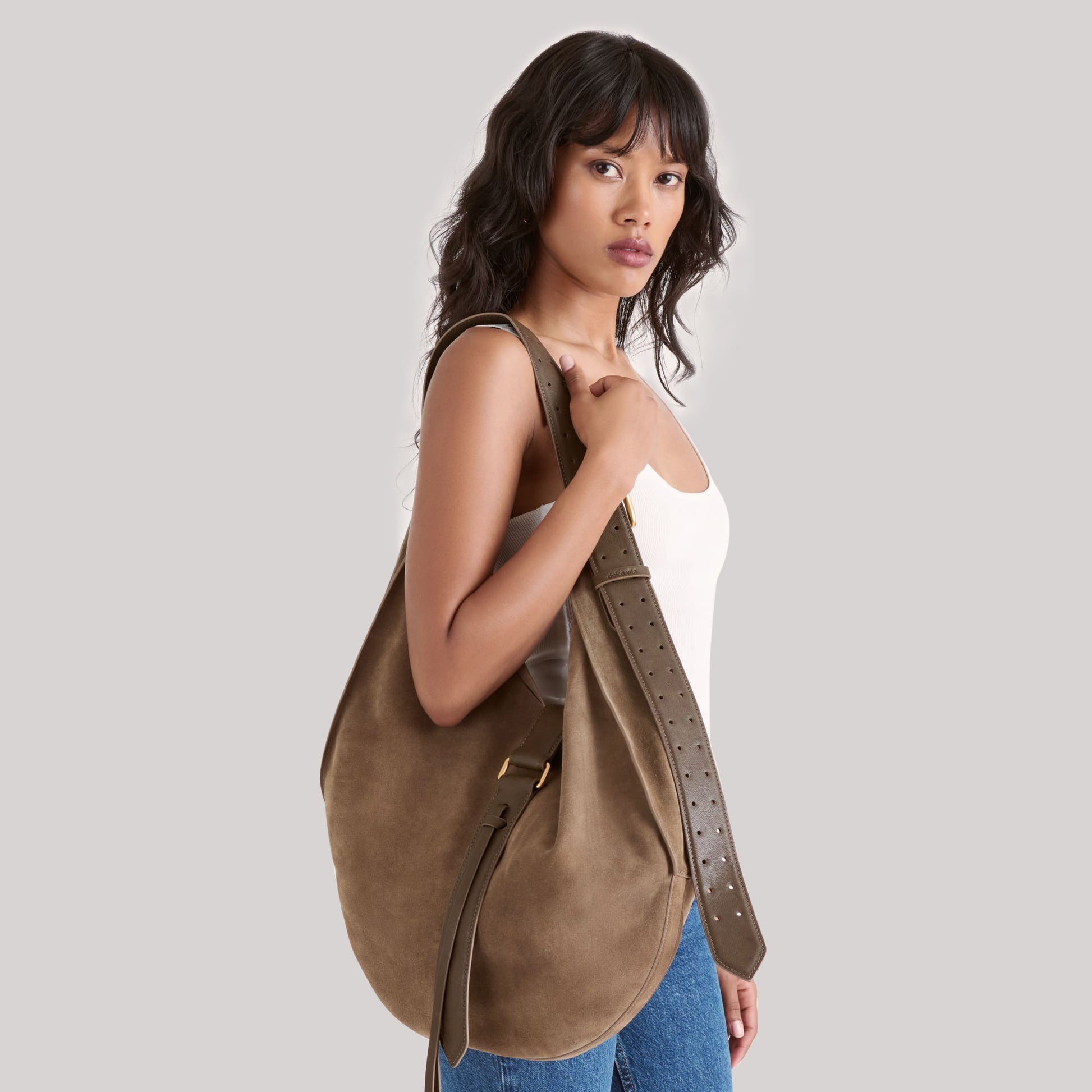 Dolce Vita Oakley Olive Suede Tote