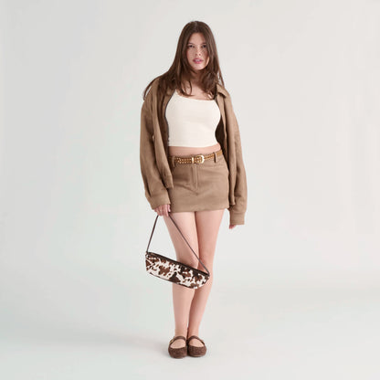 Dolce Vita Savaii Cocoa Calf Hair Shoulder Bag