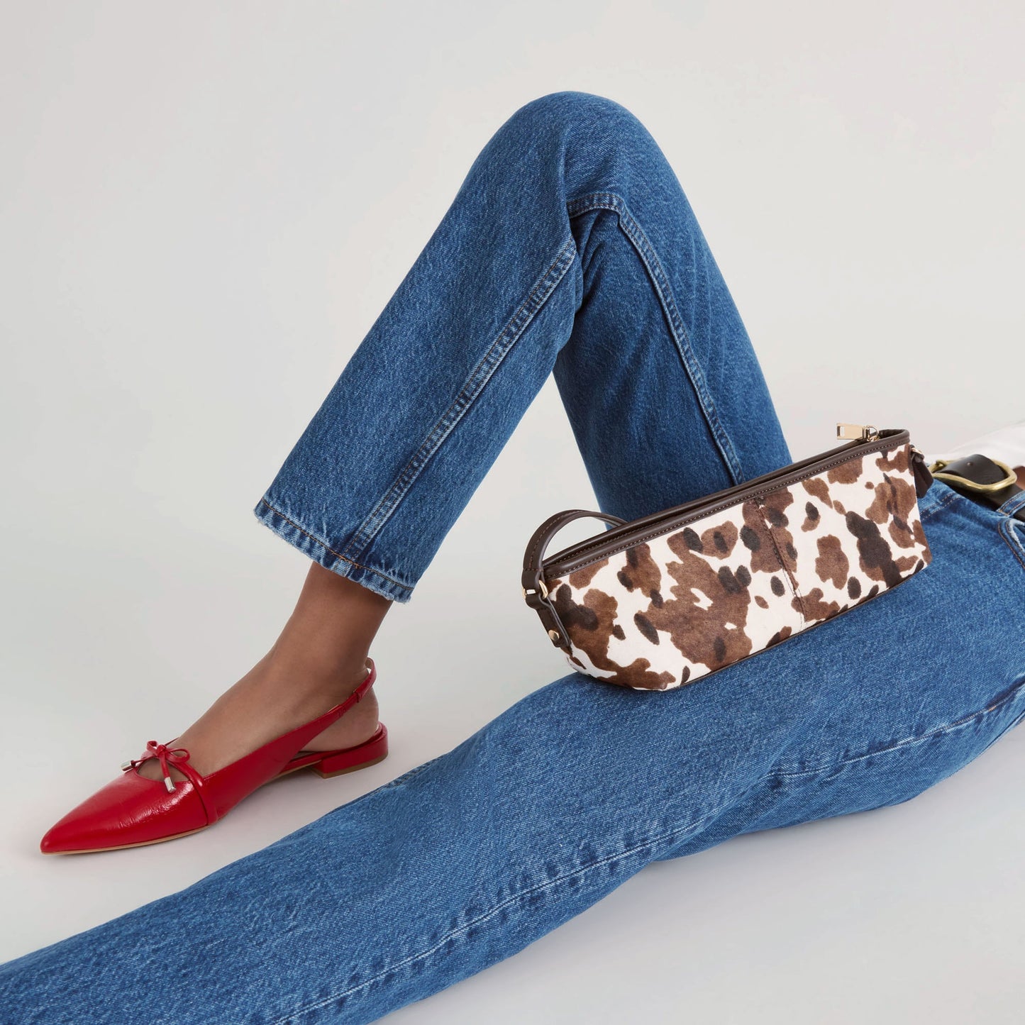 Dolce Vita Savaii Cocoa Calf Hair Shoulder Bag