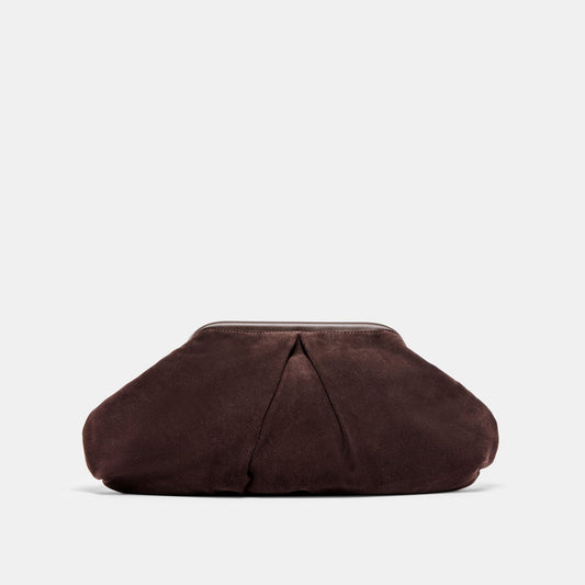 Dolce Vita Sahara Espresso Suede Clutch