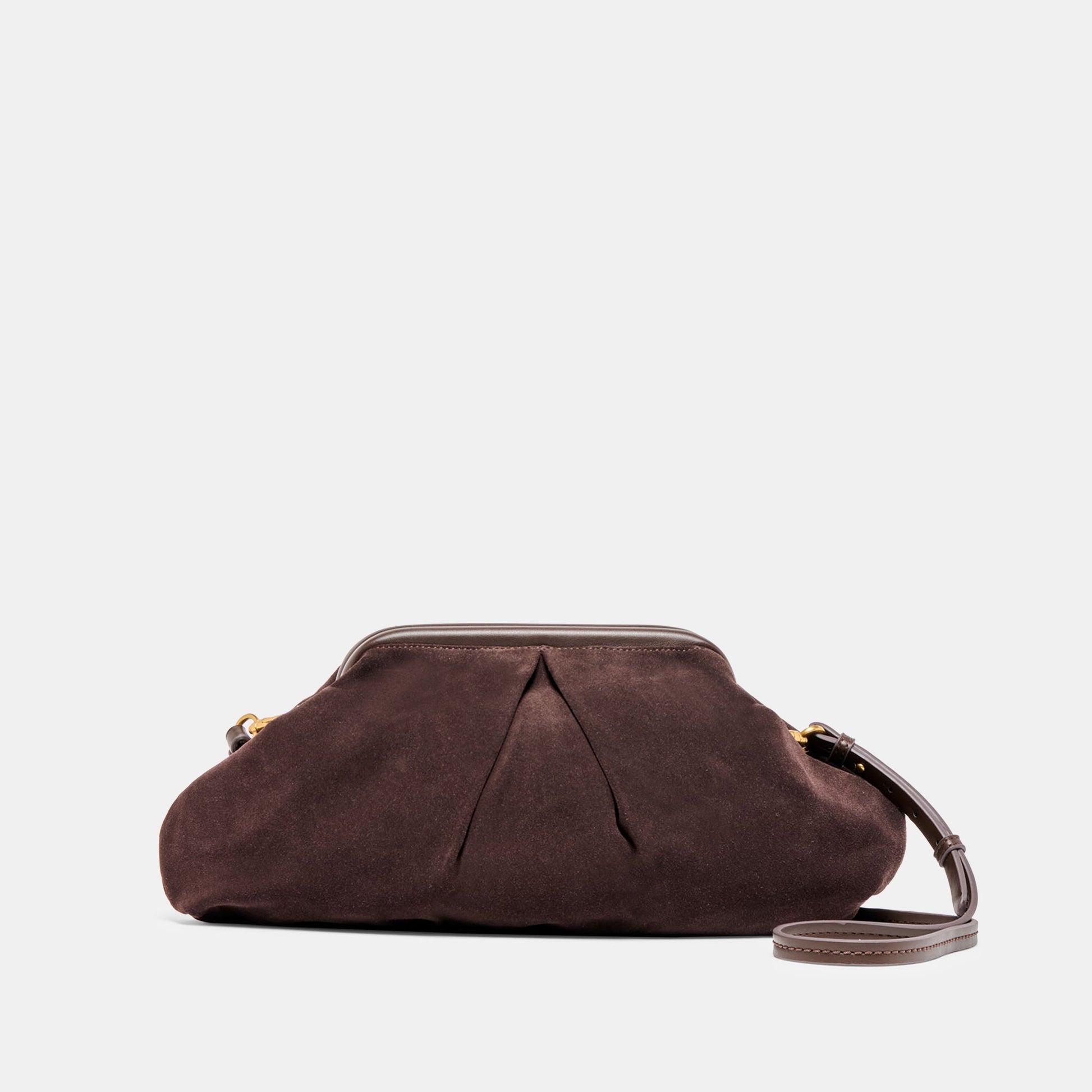 Dolce Vita Sahara Espresso Suede Clutch