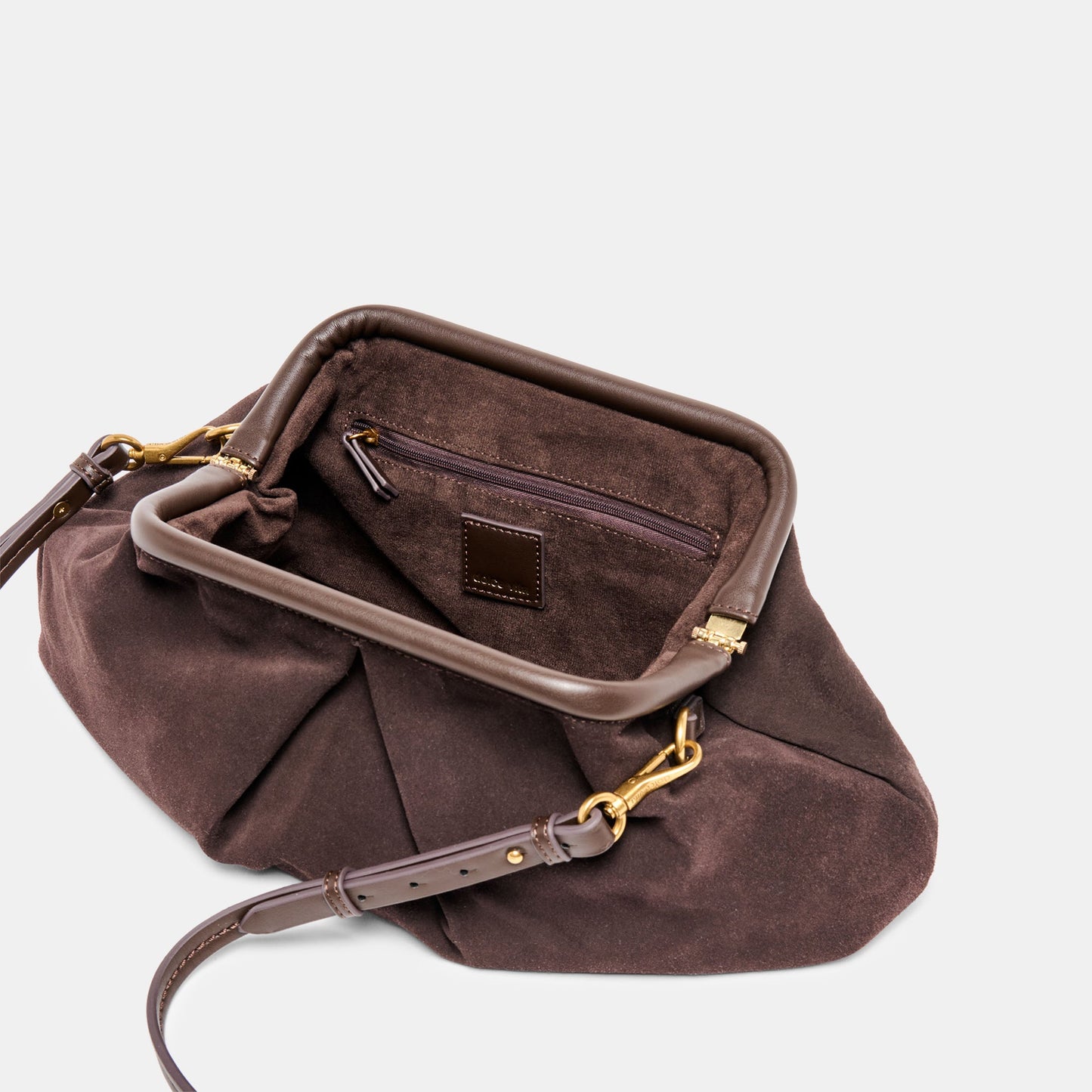 Dolce Vita Sahara Espresso Suede Clutch