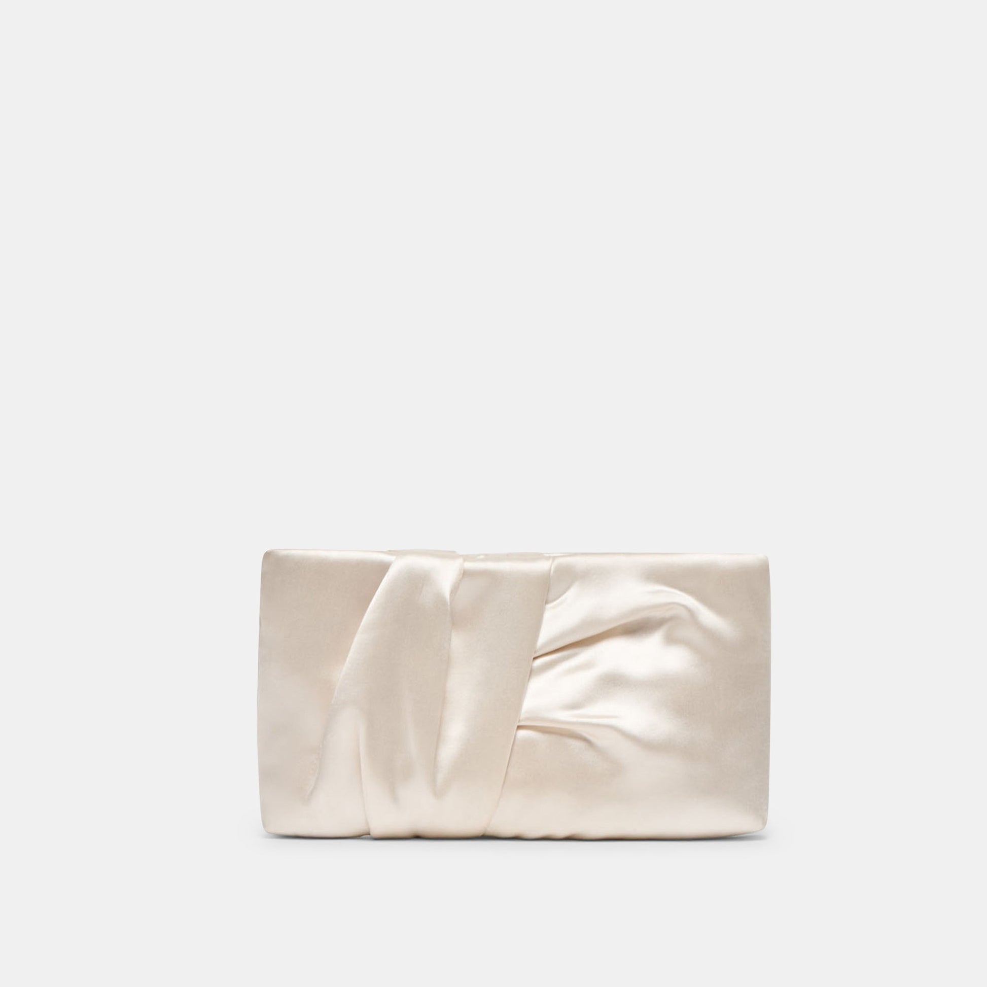 Dolce Vita Rozey White Satin Clutch