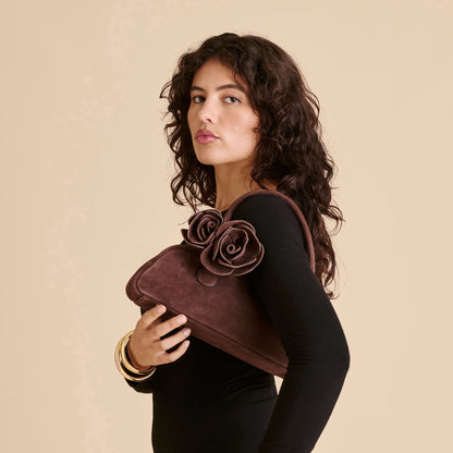 Dolce Vita Boracay Chocolate Suede Shoulder Bag