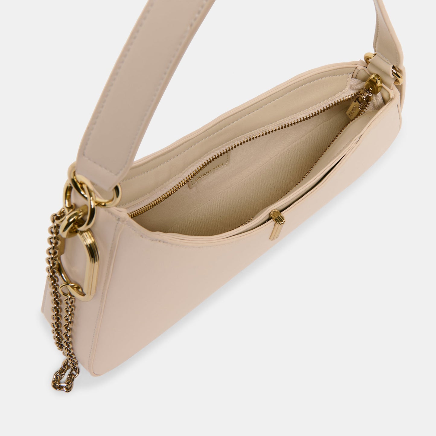 Dolce Vita Prya Creme Leather Shoulder Bag