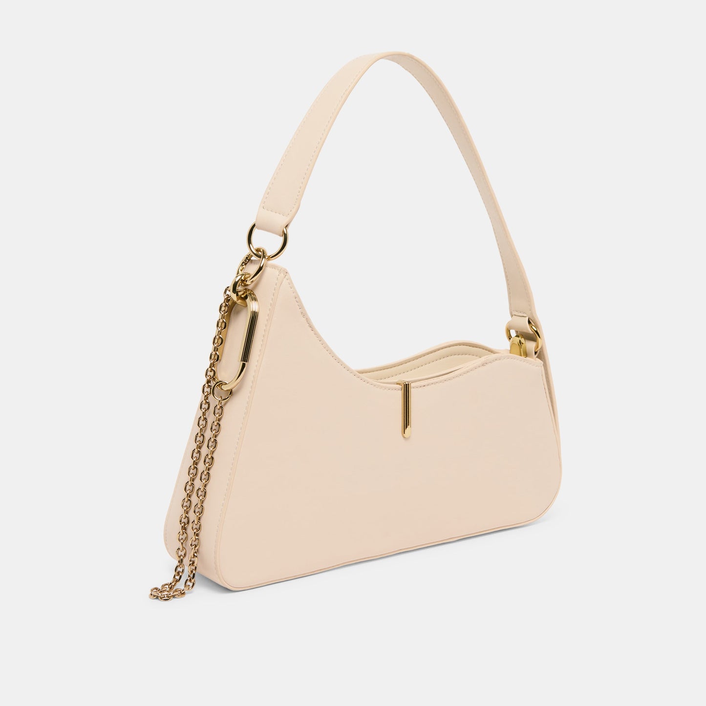 Dolce Vita Prya Creme Leather Shoulder Bag