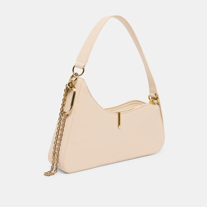 Dolce Vita Prya Creme Leather Shoulder Bag