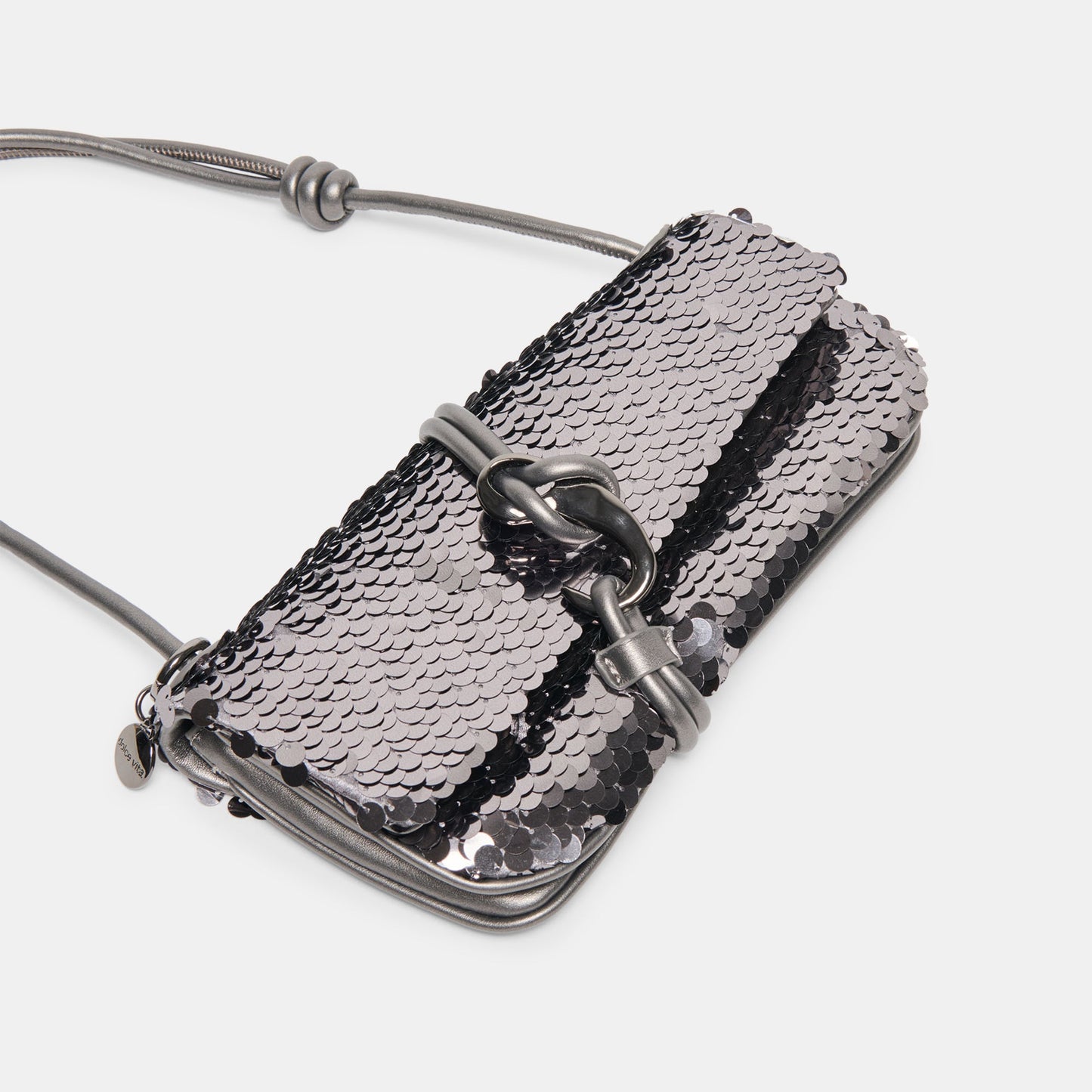 Dolce Vita Alice Gunmetal Sequin Shoulder Bag