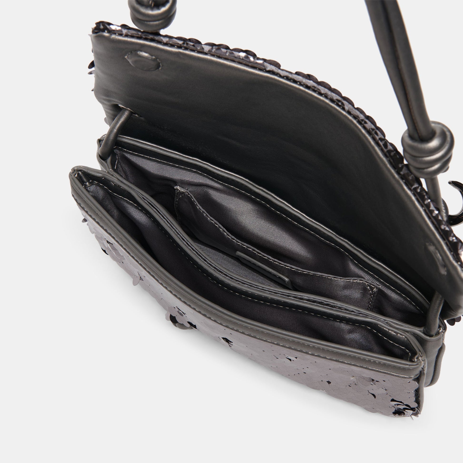 Dolce Vita Alice Gunmetal Sequin Shoulder Bag