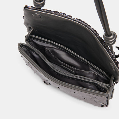 Dolce Vita Alice Gunmetal Sequin Shoulder Bag