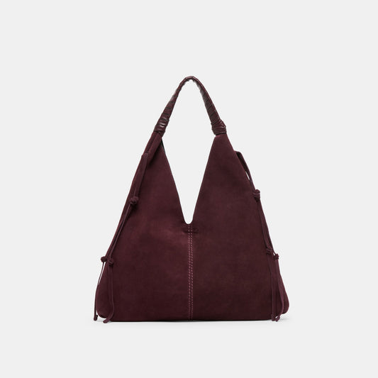 Dolce Vita Merrick Burgundy Suede Tote