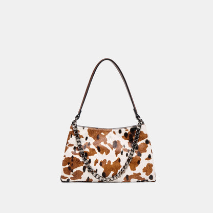 Dolce Vita Jagger Cocoa Calf Hair Shoulder Bag