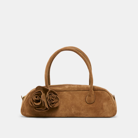 Dolce Vita Boracay Brown Suede Shoulder Bag