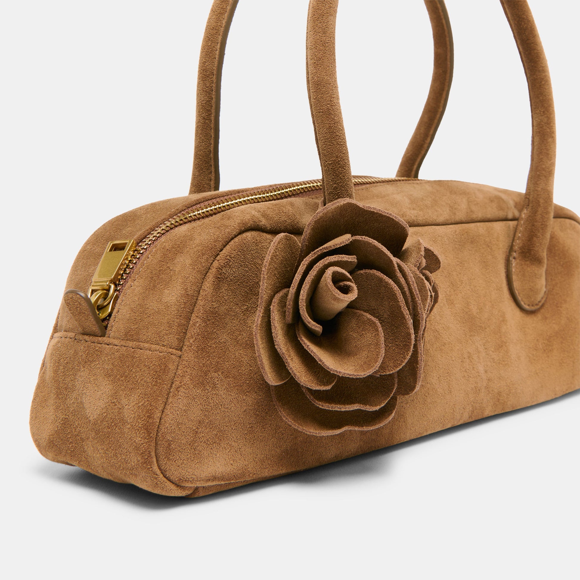 Dolce Vita Boracay Brown Suede Shoulder Bag