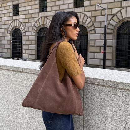 Dolce Vita Marie Chocolate Suede Tote