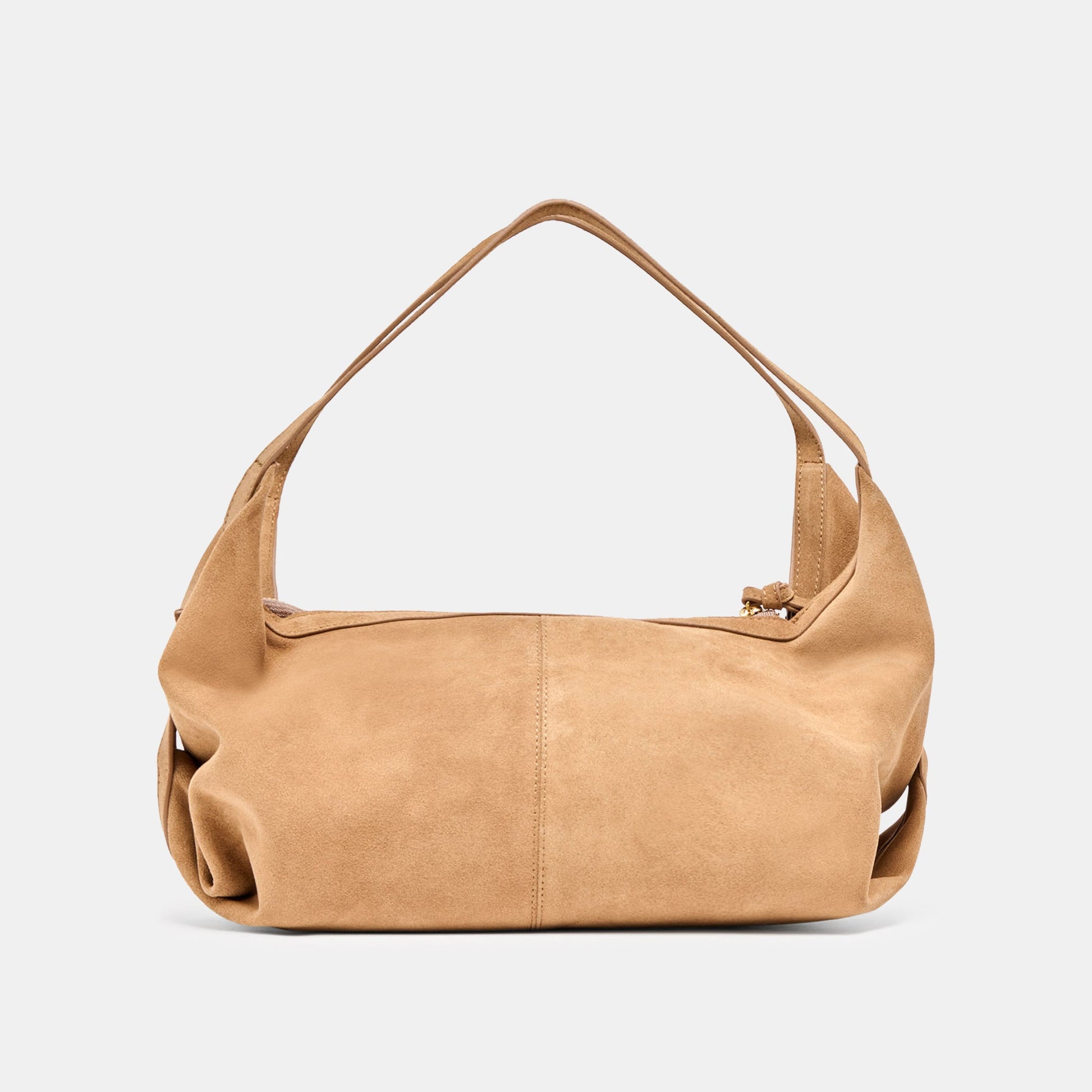 Dolce Vita Billy Camel Suede Shoulder Bag