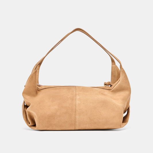 Dolce Vita Billy Camel Suede Shoulder Bag
