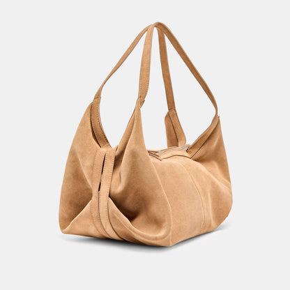 Dolce Vita Billy Camel Suede Shoulder Bag