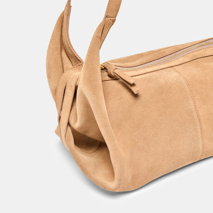 Dolce Vita Billy Camel Suede Shoulder Bag