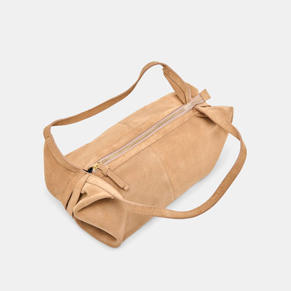 Dolce Vita Billy Camel Suede Shoulder Bag