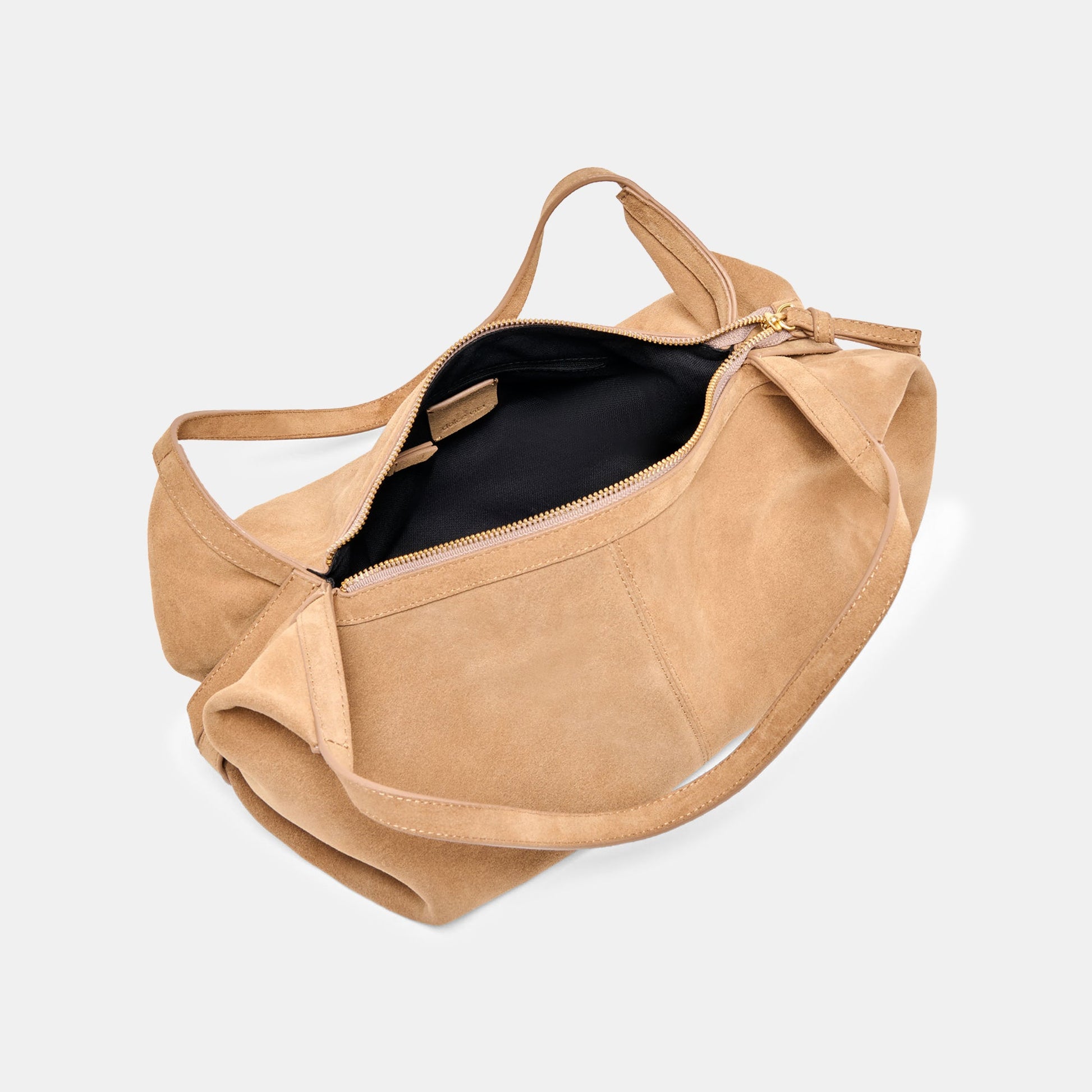Dolce Vita Billy Camel Suede Shoulder Bag