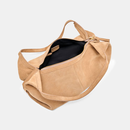 Dolce Vita Billy Camel Suede Shoulder Bag