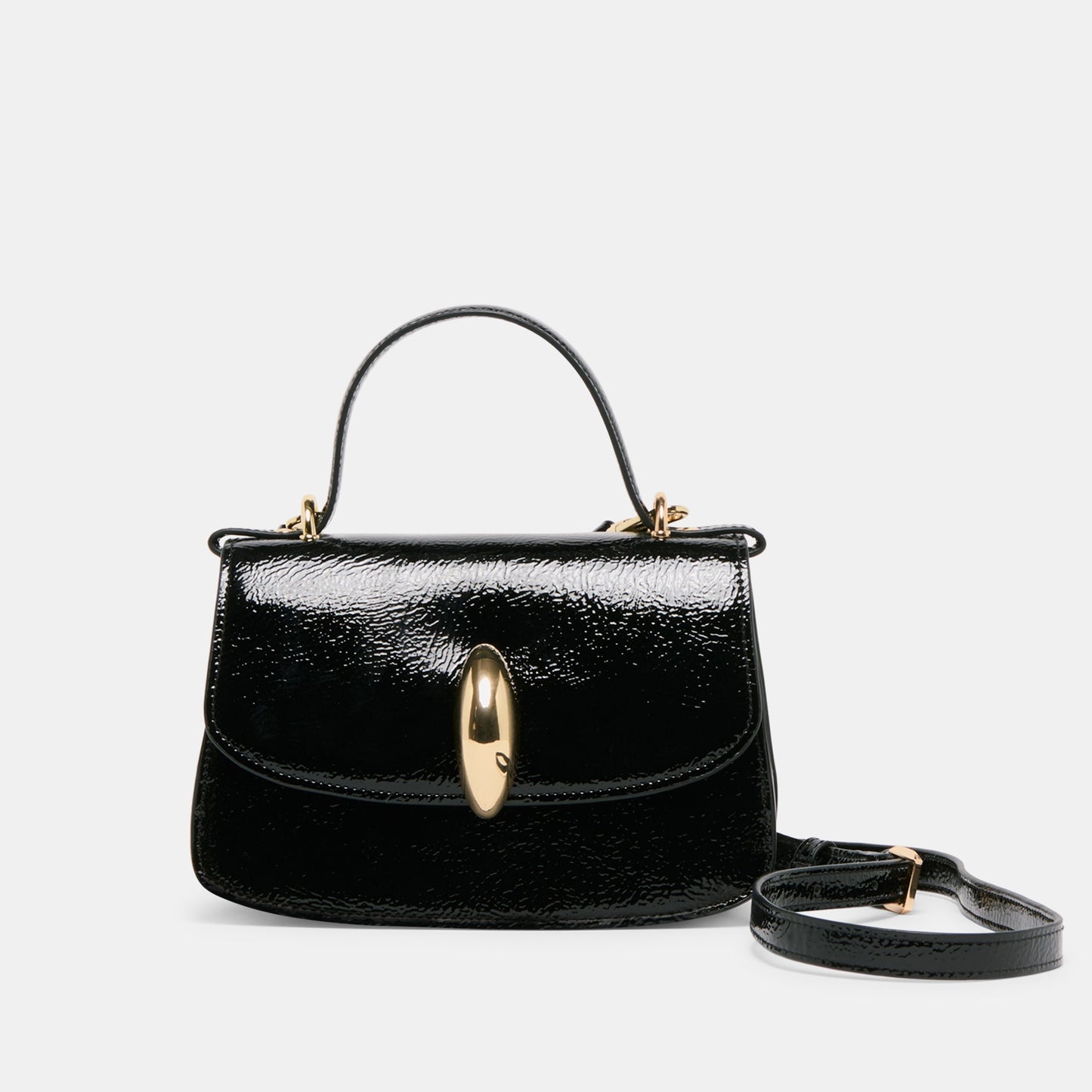 Dolce Vita Lucia Black Crackled Stella Crossbody