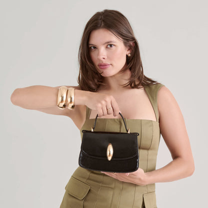 Dolce Vita Lucia Black Crackled Stella Crossbody