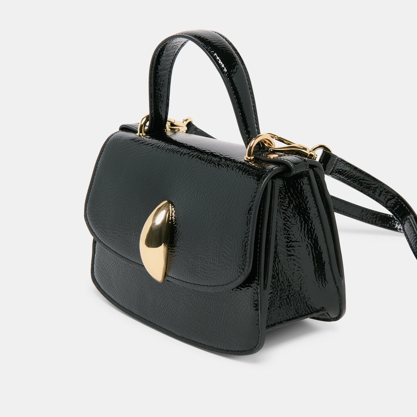 Dolce Vita Lucia Black Crackled Stella Crossbody