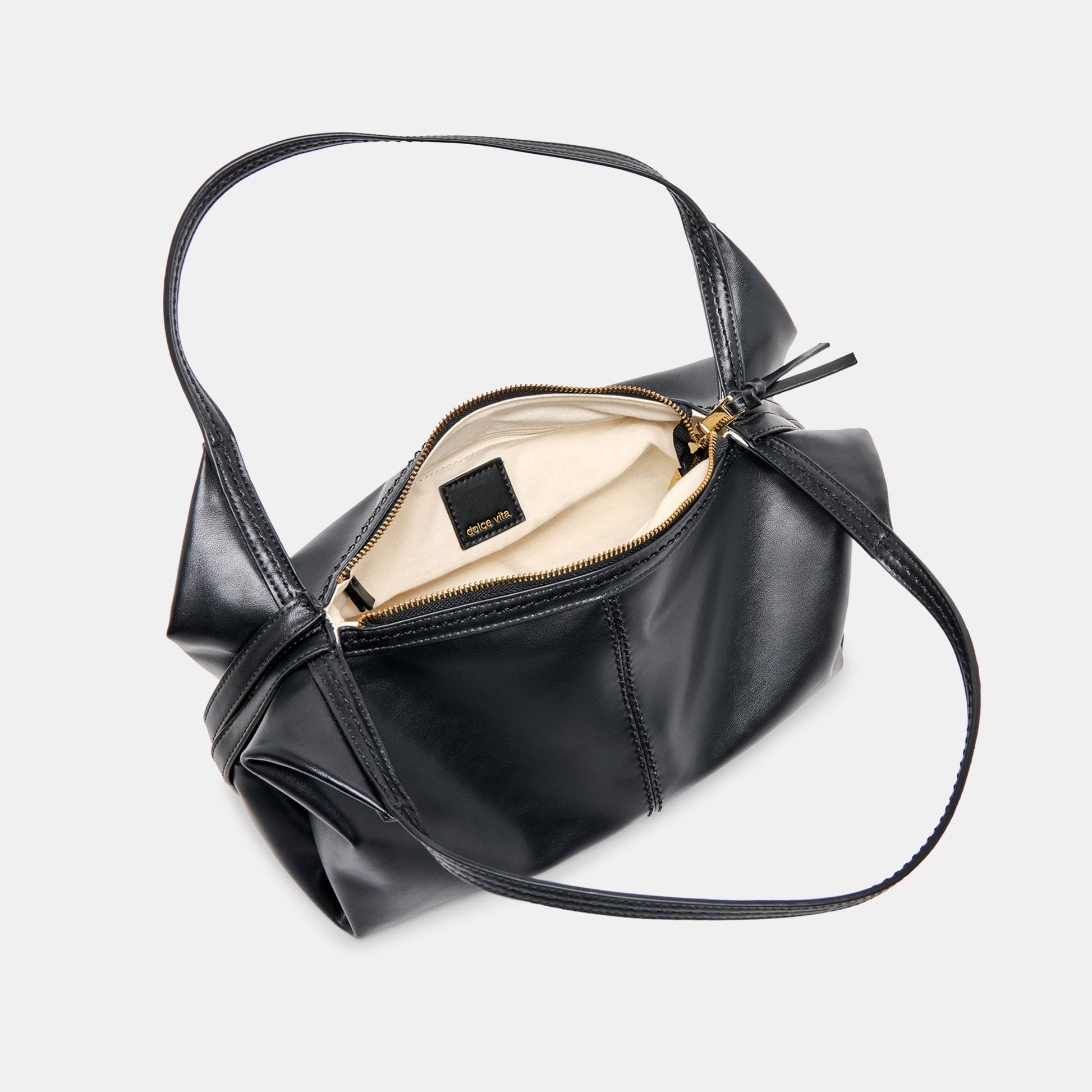Dolce Vita Billy Black Leather Shoulder Bag