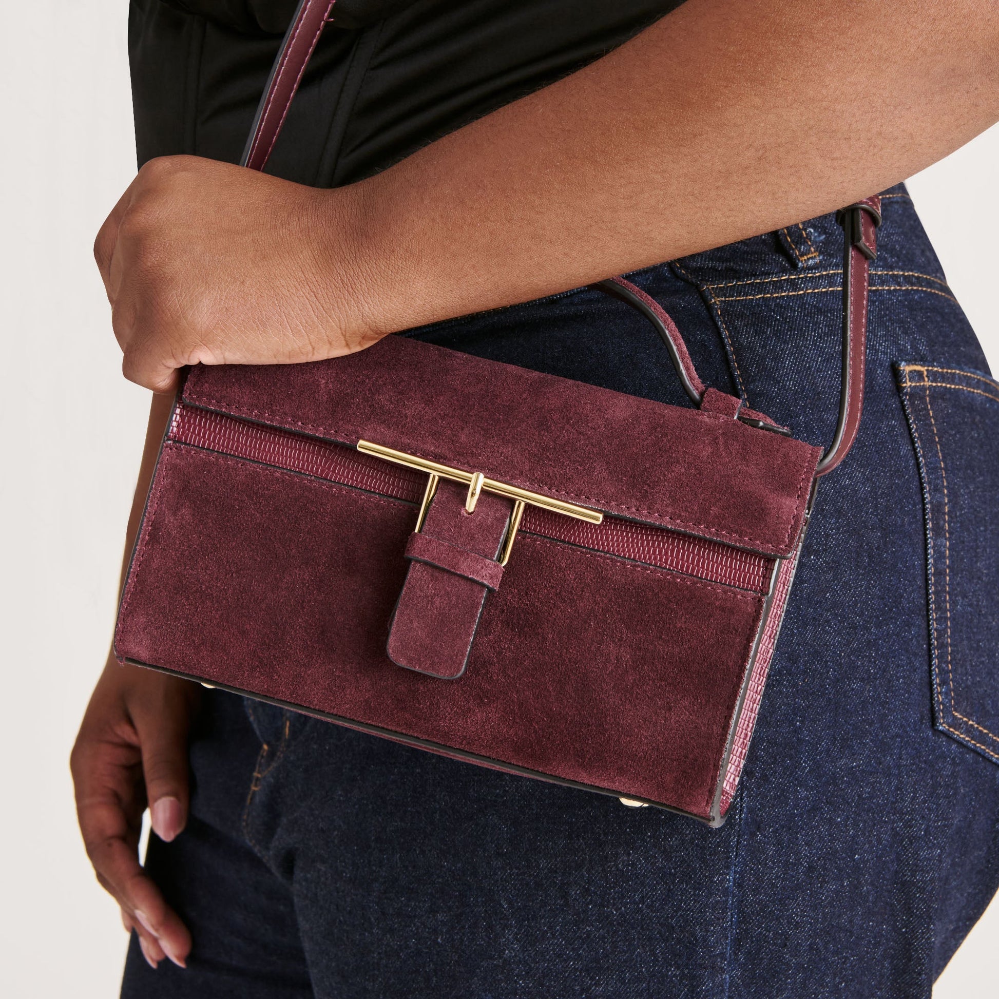 Dolce Vita Zannone Burgundy Suede Crossbody