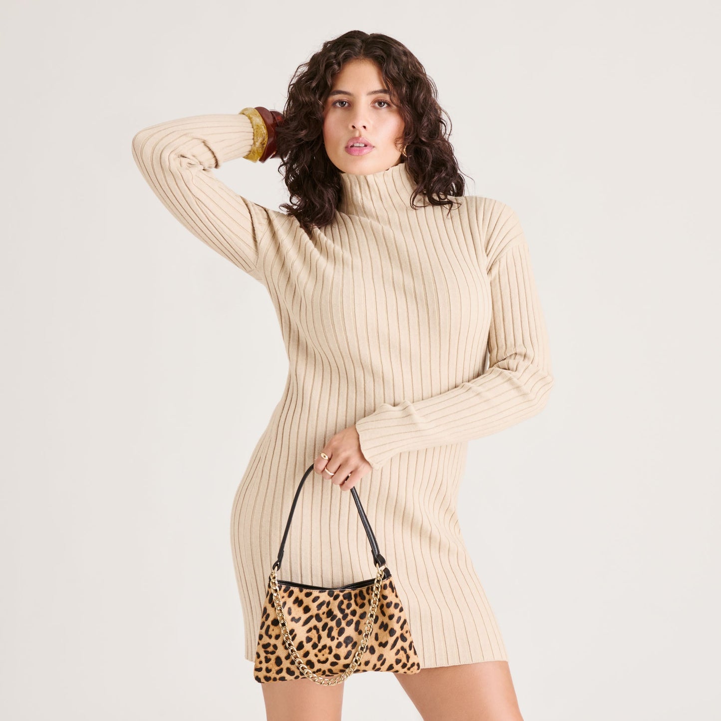 Dolce Vita Jagger Leopard Calf Hair Shoulder Bag