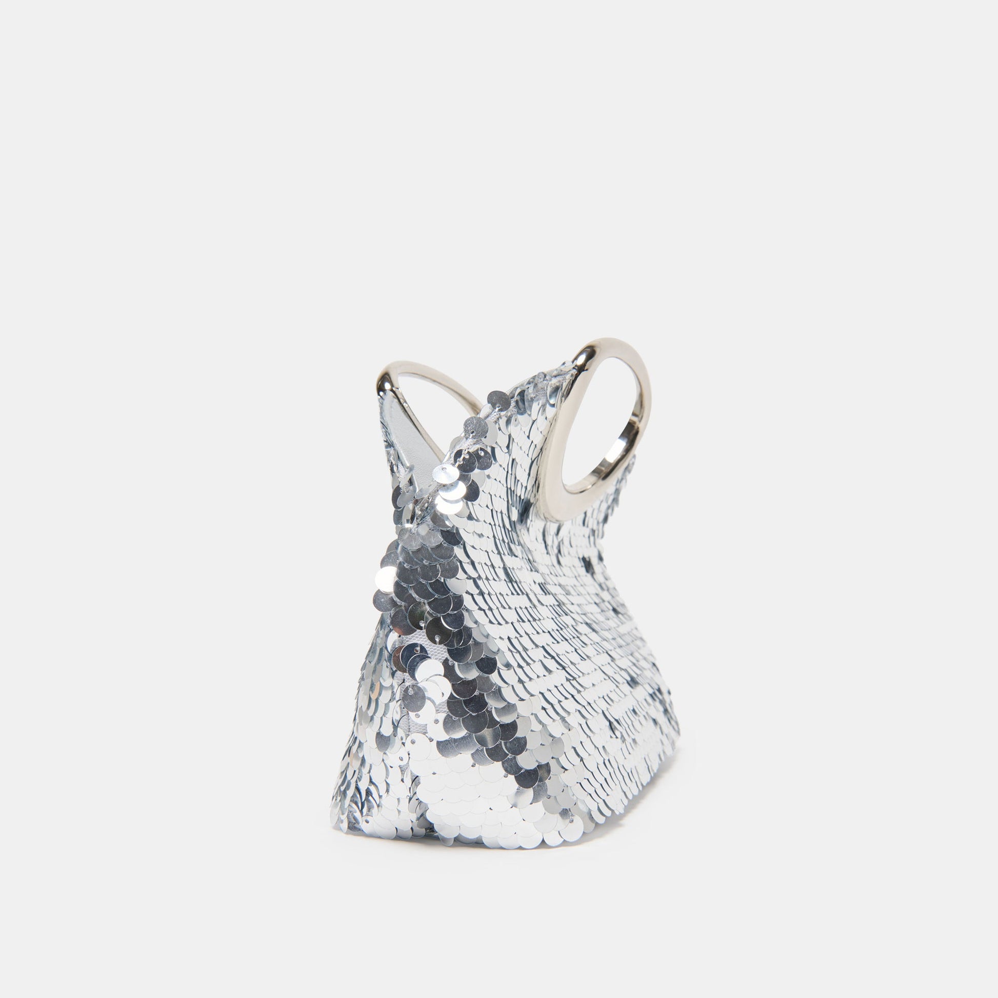 Dolce Vita Alina Silver Sequin Handbag