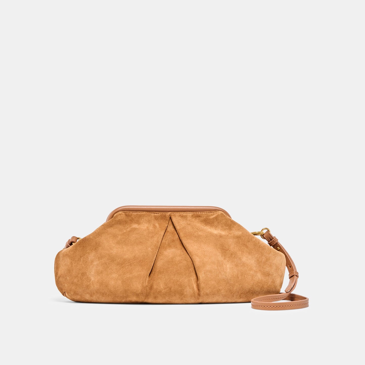 Dolce Vita Sahara Cognac Suede Clutch
