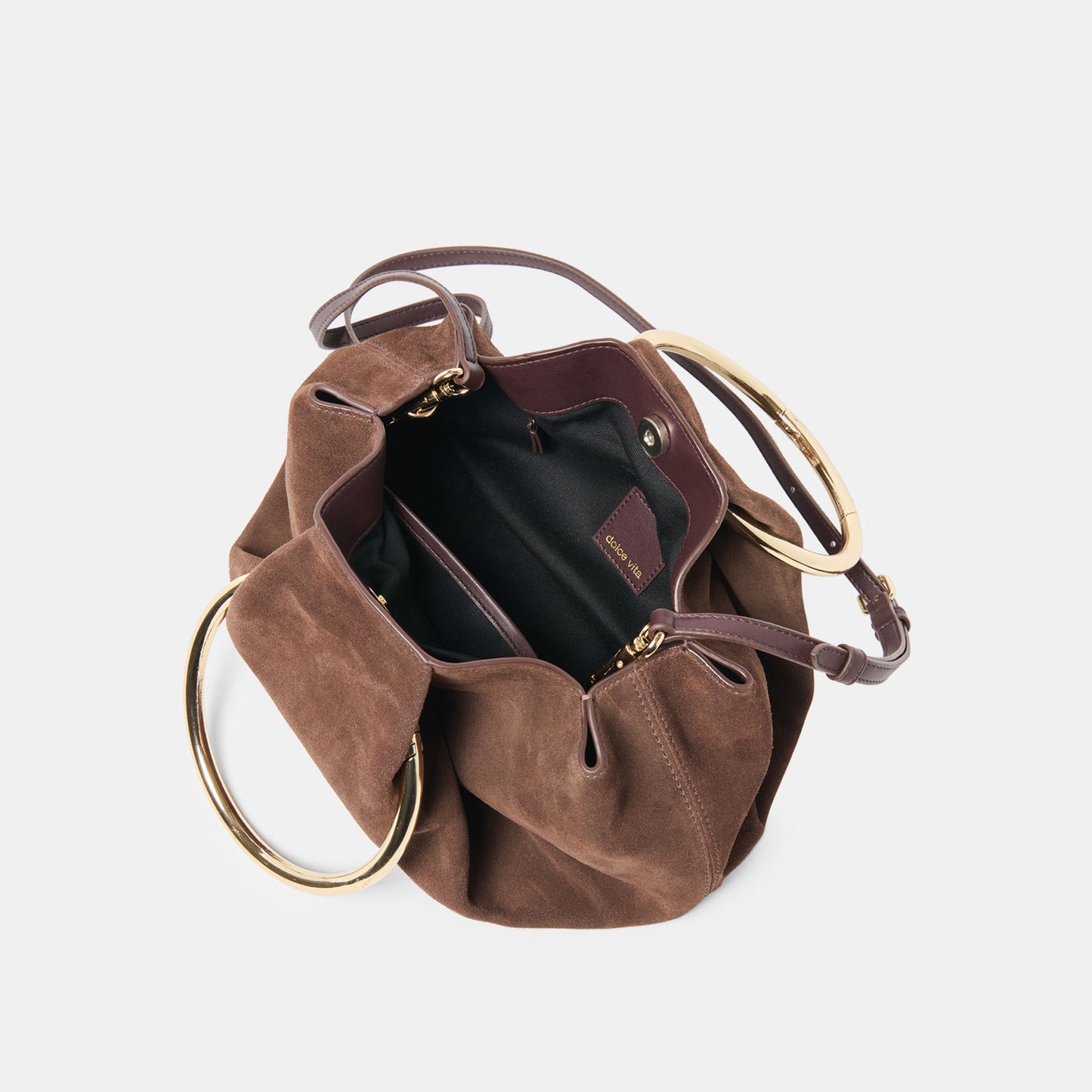 Dolce Vita Channing Espresso Suede Handbag
